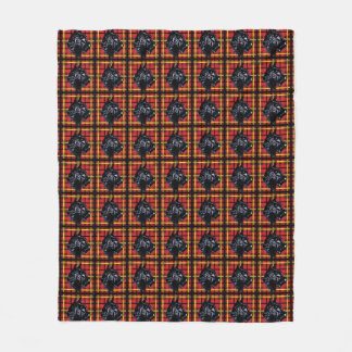Black Scottish Terrier Scottie Dog plaid blanket