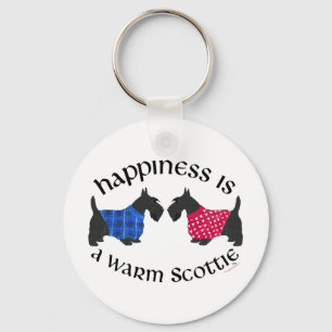 Black Scottish Terriers Happiness Keychain