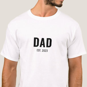 Black Script Established Dad T-Shirt