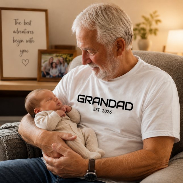 Black Script Established Grandad T-Shirt (Creator Uploaded)