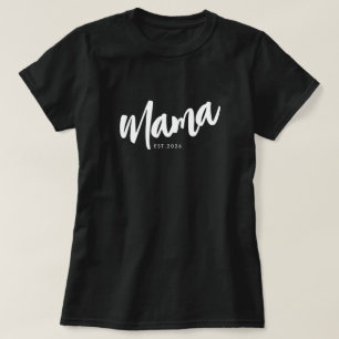 Black Script Established Mama T-Shirt