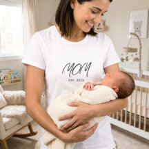 Black Script Established Mom Modern Minimalist