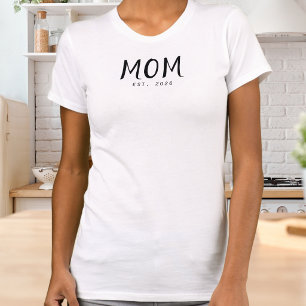 Black Script Established Mom T-Shirt