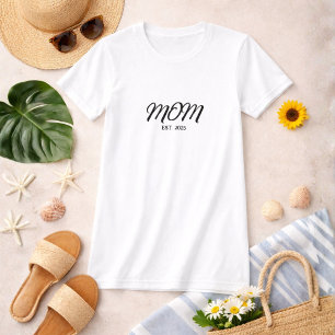 Black Script Established Mom T-Shirt