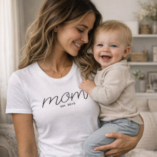 Black Script Established Mom T-shirt