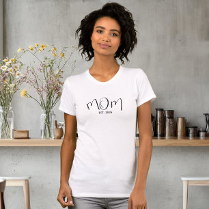 Black Script Established Mom T-Shirt