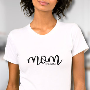 Black Script Established Mom T-Shirt