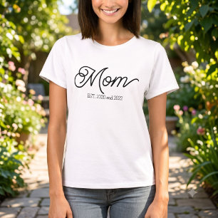 Black Script Established Mom T-Shirt