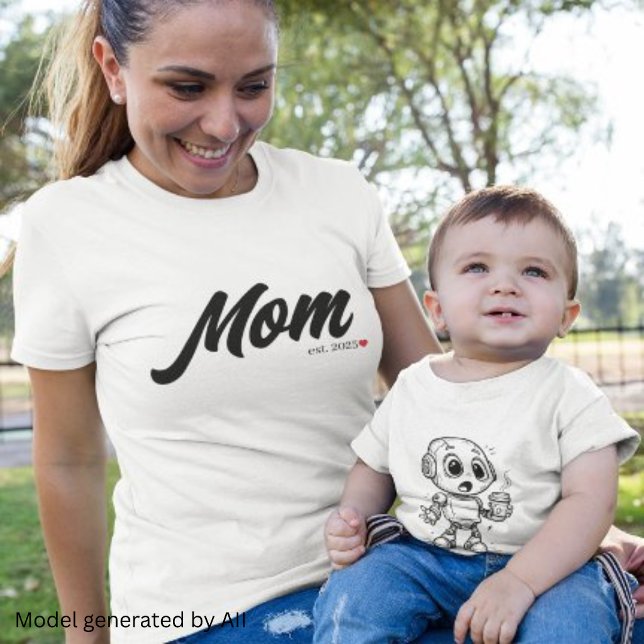Black Script Established Mom T-Shirt (Creator Uploaded)