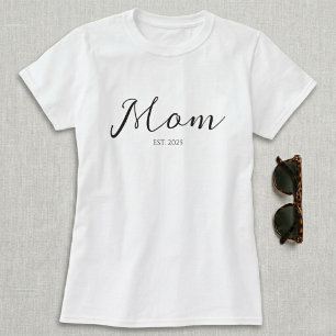 Black Script Established Mom T-Shirt
