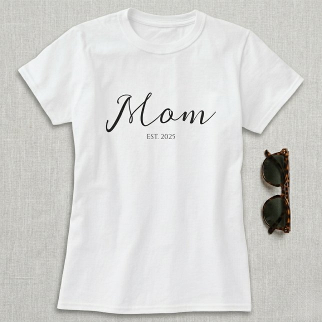 Black Script Established Mom T-Shirt (Creator Uploaded)