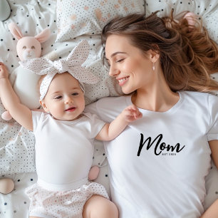 Black Script Established Mom T-Shirt