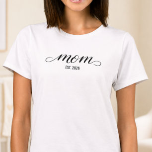 Black Script Established Mom T-Shirt