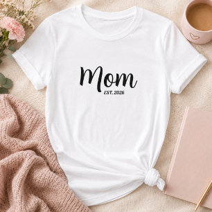 Black Script Established Mom T-Shirt