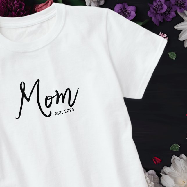 Black Script Established Mom T-Shirt (Creator Uploaded)
