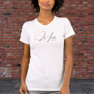 Black Script Established Mom T-shirt
