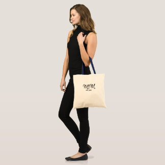 Black Script Established Mom Tote Bag