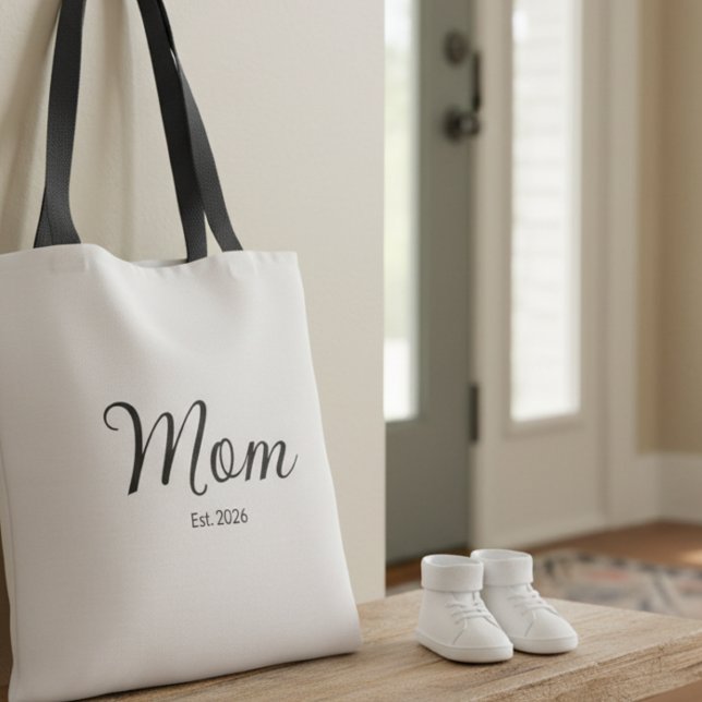 Black Script Established Mom Tote Bag (Creator Uploaded)