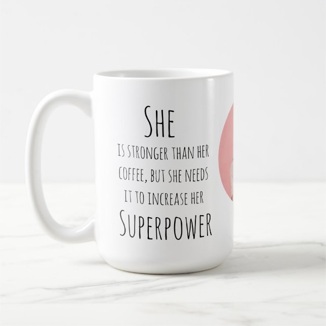 Black Script | Funny Quote| One Photo Coffee Mug (Left)