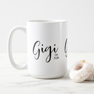Black Script Gigi Established Coffee Mug