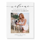 Black Script Graduation Photo Welcome