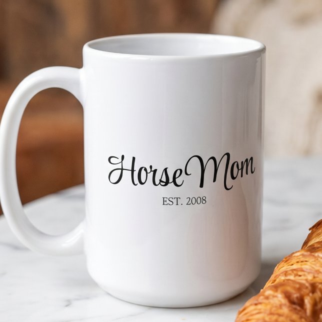 Black Script Horse Mom Established  Coffee Mug (Creator Uploaded)