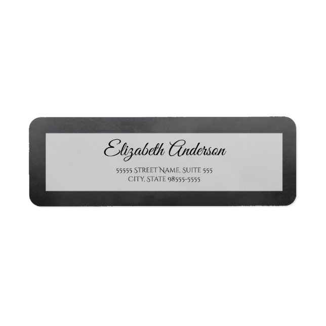 Black Script Return Address (Front)