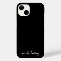 Black Script | Stylish Monogram Modern Minimalist