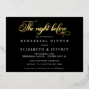 Black Script The Night Before Rehearsal Dinner