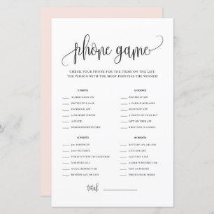 Black Script What's on Your Phone Shower Game