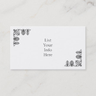 Black Scroll Business Card