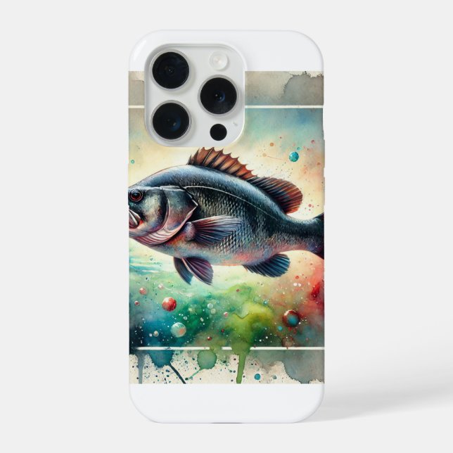 Black Sea Bass 200624AREF101 - Watercolor iPhone Case (Back)