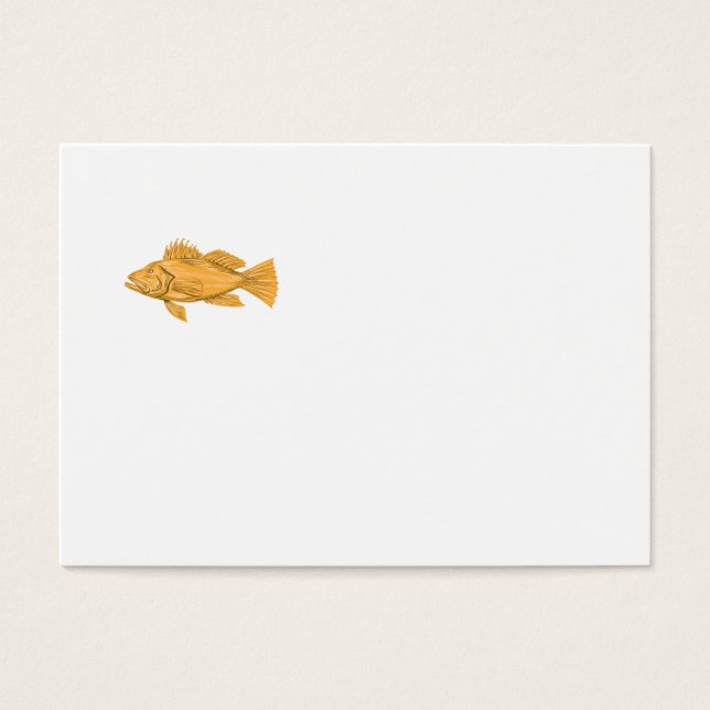 Black Sea Bass Drawing (Front)