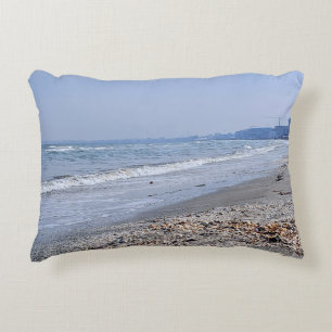 Black Sea Mamaia Beach – Constanta Romania Print Accent Pillow