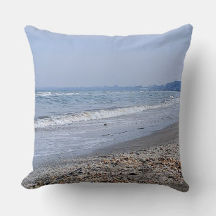 Black Sea Mamaia Beach – Constanta Romania Print Throw Pillow