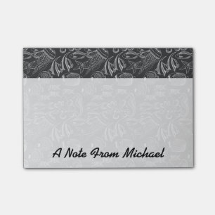 Black Sea Pattern Add Your Name Post-it Notes