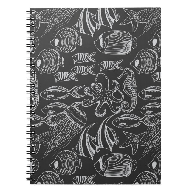 Black Sea Pattern Notebook (Front)