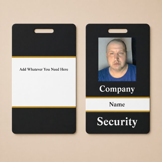 Black Security ID Badge (Creator Uploaded)