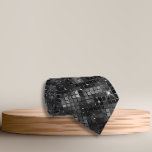 Black Sequin Glitter Look Glam Tie<br><div class="desc">This design was created through digital art. It may be personalized by clicking the customize button and changing the colour, adding a name, initials or your favourite words. Glitter is simulated. Contact me at colorflowcreations@gmail.com if you with to have this design on another product. Purchase my original abstract acrylic painting...</div>