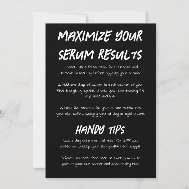 Black Serum Instruction Template (Front)