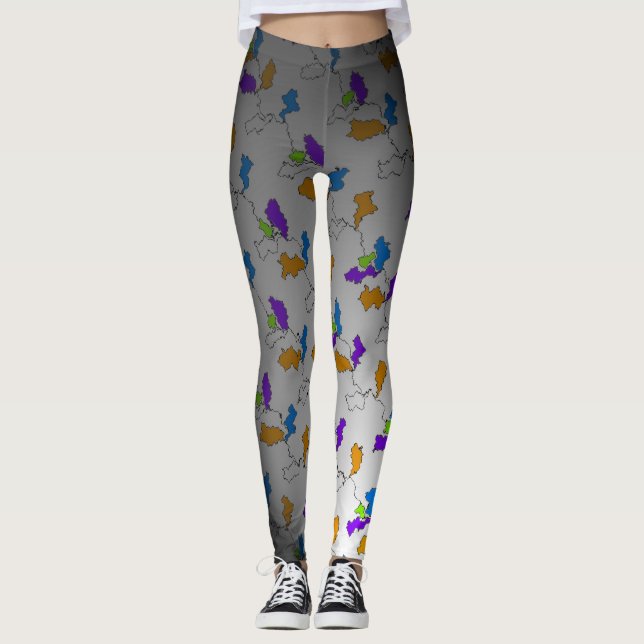 Black Shade Printed Leggings (Front)