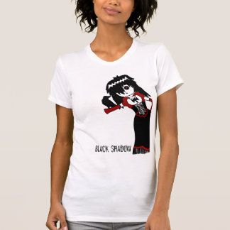 Black Shadow White T-Shirt