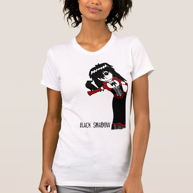 Black Shadow White T-Shirt (Front)