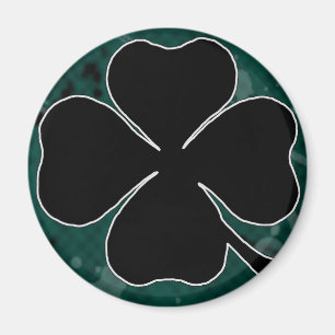 Black Shamrock Magnet