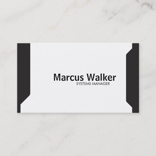 Black Shapes (variation) Business Card (Front)