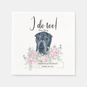 Black Shar Pei Dog Wedding Cocktail Napkins