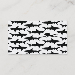 Black Shark Elegant Scuba Diving / Boat Charter Business Card