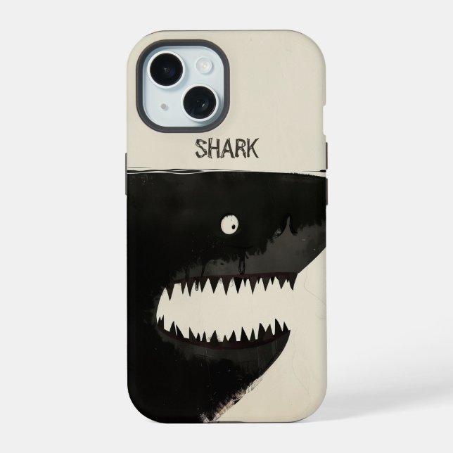 Black Shark iPhone 15 Case (Back)