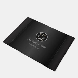 Black Sheen Background   Lawyer Doormat