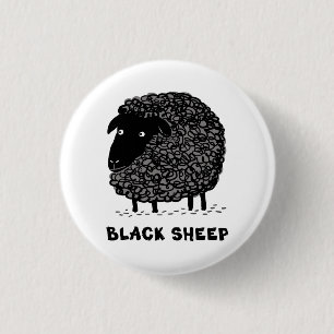 Black Sheep 1 Inch Round Button